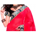 Glorious Embroidered Bordered Party Wear Georgette Jacquard Half-Half Saree